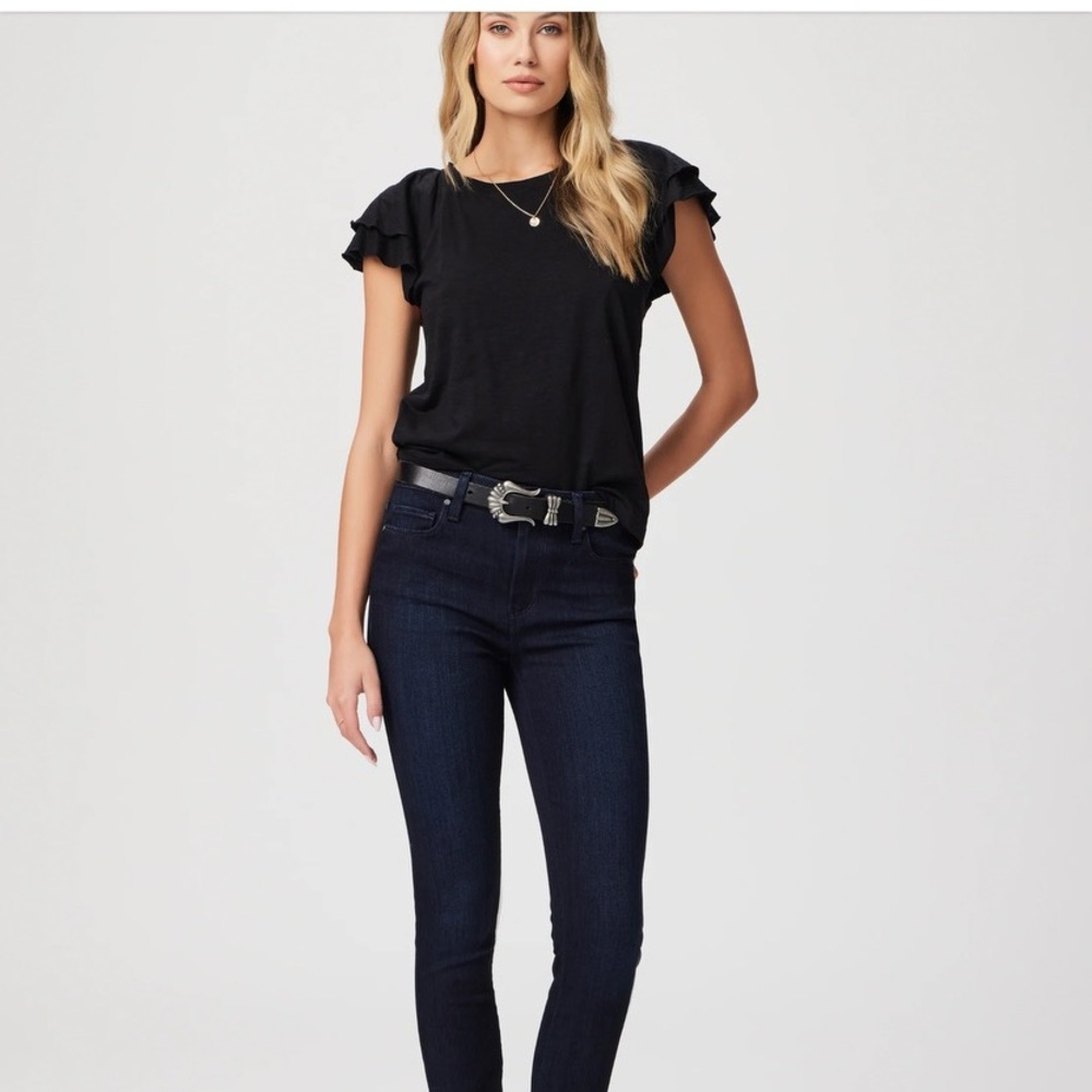 PAIGE Women's Dark Blue Jeans